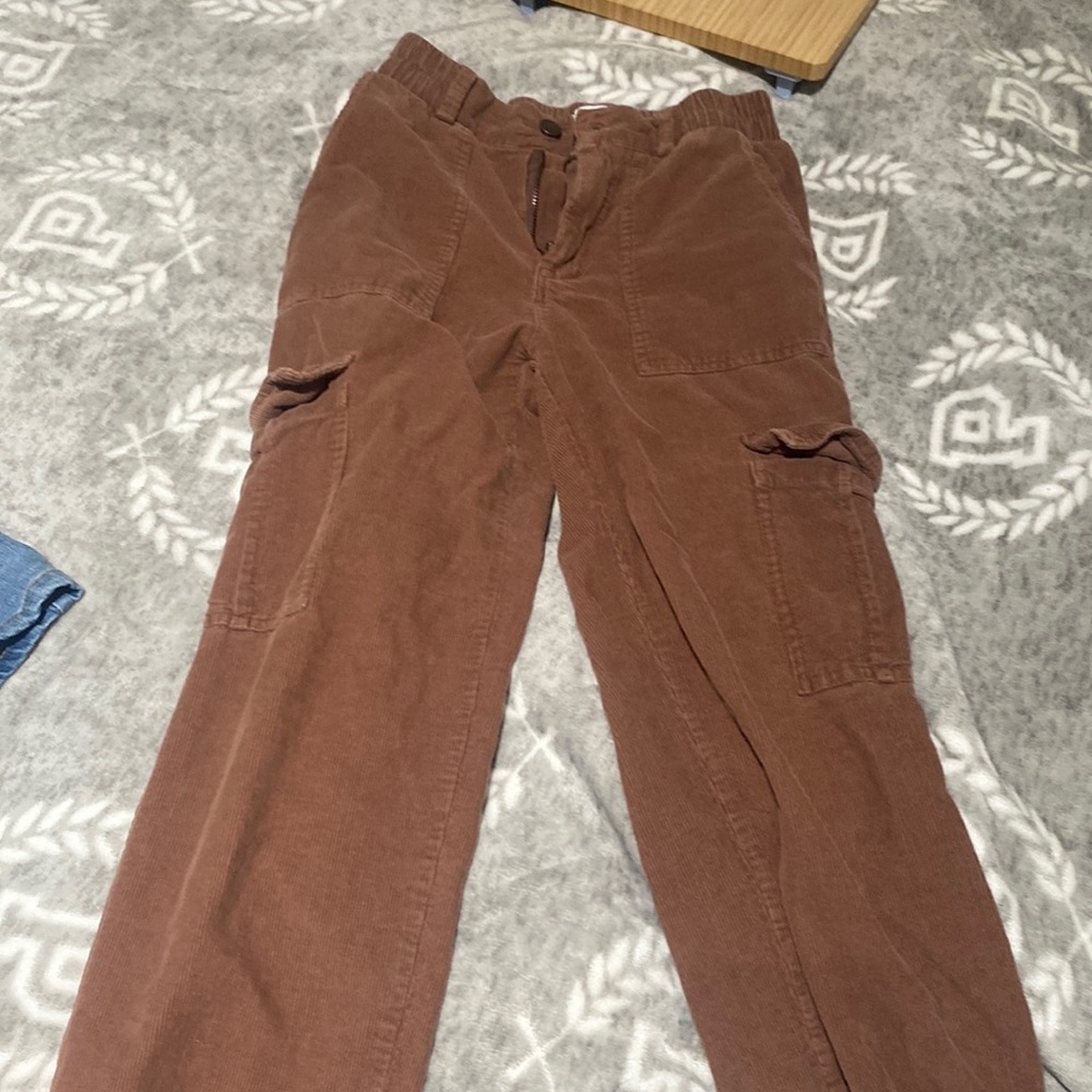 Rsq brown courdoroy cqrgo pants